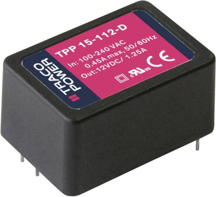 Image du produit TracoPower Alimentation à découpage AC/DC, série TPP 15