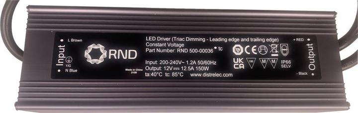 Image du produit RND Driver de LED, Triac Dimmable CV, 150W 6.25A 24V IP66