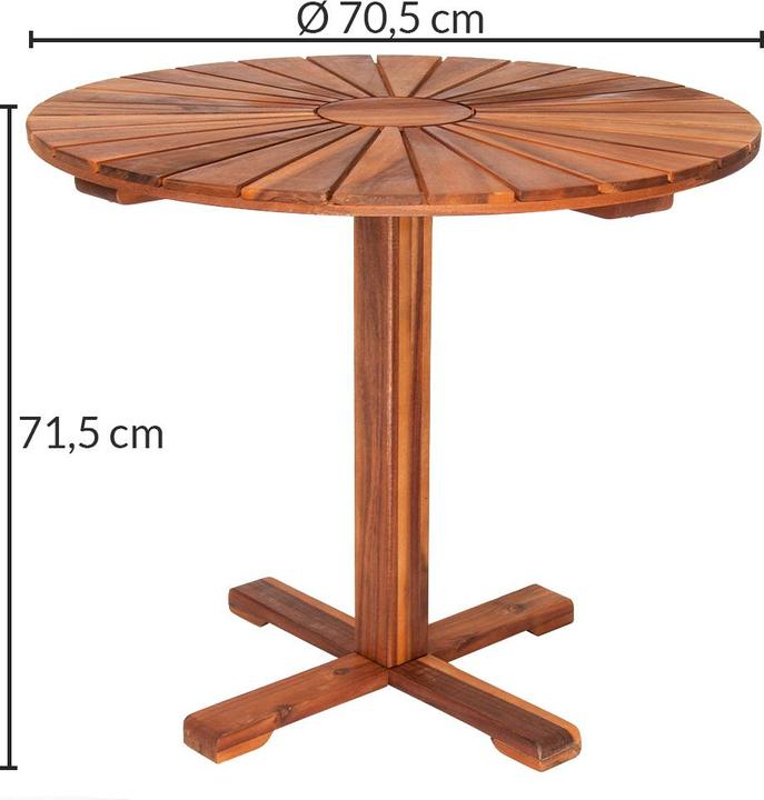 Produktbild Casaria Gartentisch (70.50 cm)