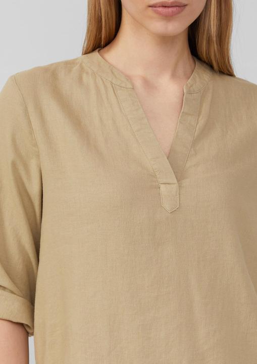 Produktbild S.Oliver Bluse Leinenmix-Bluse mit Turn-up (44)