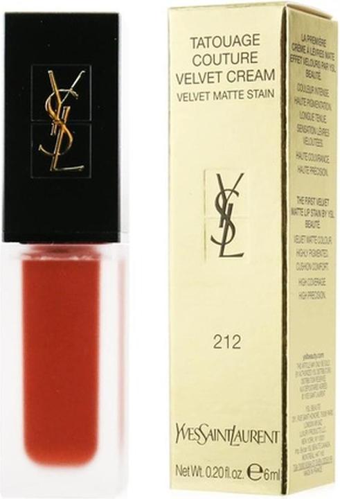 Actual product image Yves Saint Laurent Tatouage Couture Velvet Cream Rouge Rebel 212 (No. 212 - Rouge Rebel)