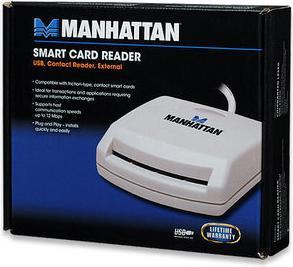Manhattan Lecteur de carte à puce - USB - blanc (USB)