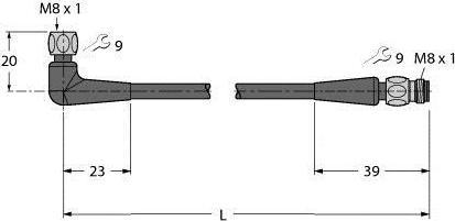 Produktbild Turck Food & Beverage hygienic TPE Verbindungsleitung PKWH4M-P7X2-0 (0.30 m)