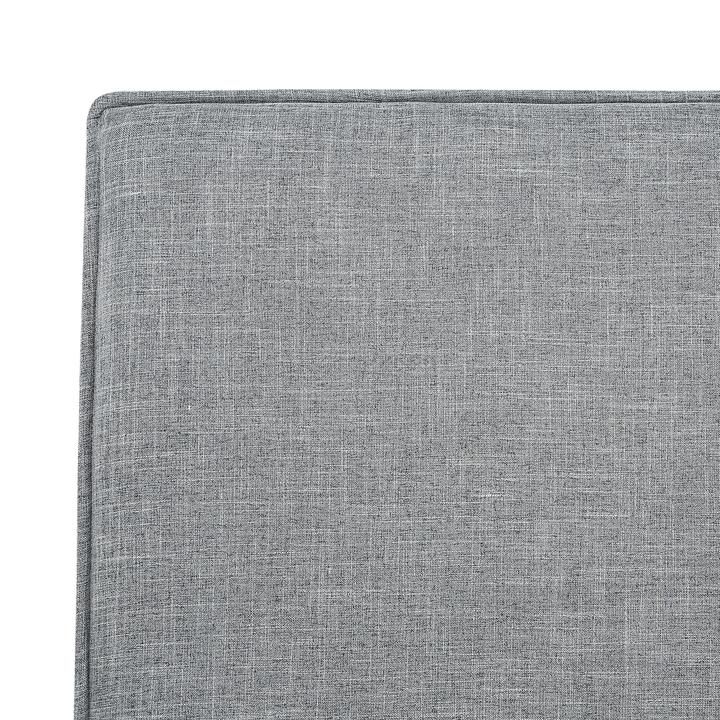 Actual product image Beliani Upholstered bed linen look grey slatted frame 160 x 200 cm SENNEZ (160 x 200 cm)