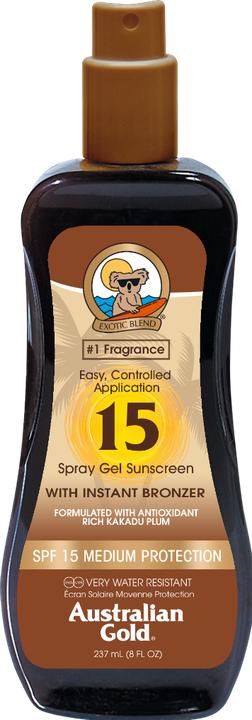 Image du produit Australian Gold Vaporiser le gel avec de la poudre bronzante (Spray solaire, Gel solaire, SPF 15, 237 ml)
