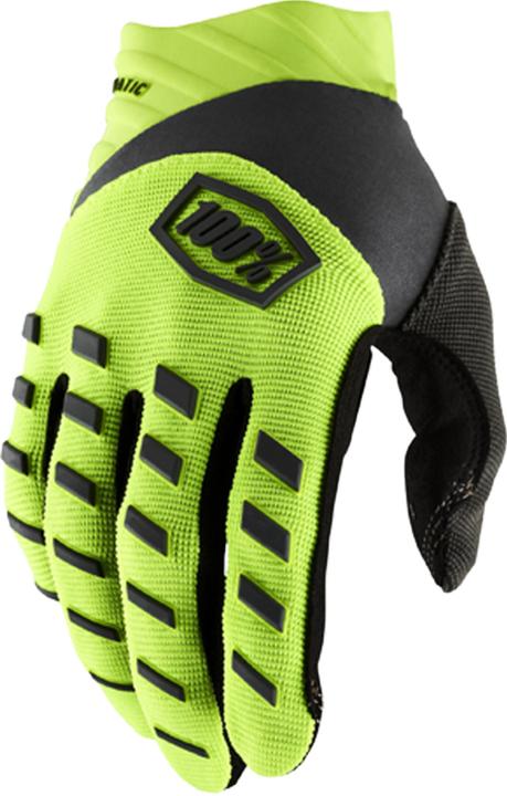 Actual product image 100% Gants Airmatic Youth fluo jaune-noir KS (S)