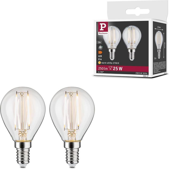 Produktbild Paulmann Tropfen 2er Set (E14, 250 lm, 2x)