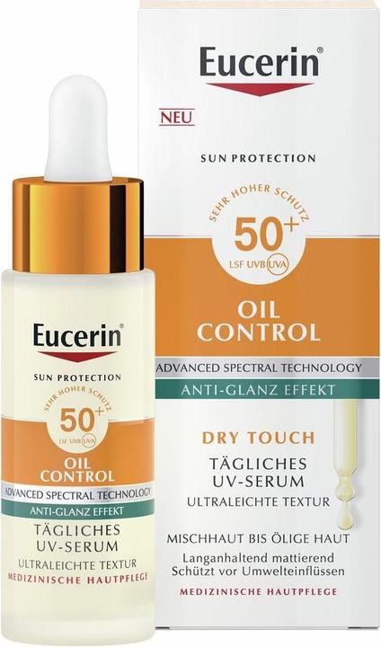 Image du produit Eucerin SUN Face Oil Control Serum LSF50+ Flasche 30 ml (Crème solaire visage, SPF 50+, 30 ml)
