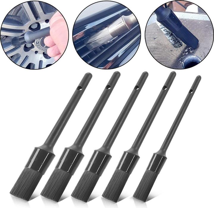 Image du produit Stahlwerk Brosses de nettoyage de voiture set de 5 brosses d'entretien de voiture Brosses d'entretien de