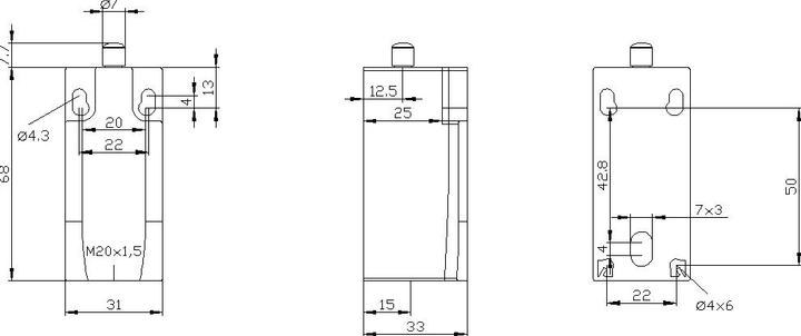 Produktbild Siemens Begrenzungsschalter 31 mm Rundst 1NO/1NC