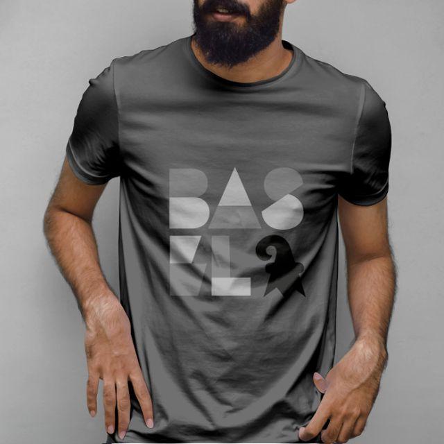 Actual product image CreaDiva Basler Lyybli - T-Shirt Basel Baslerstab dunkelgrau, Grösse M (M)