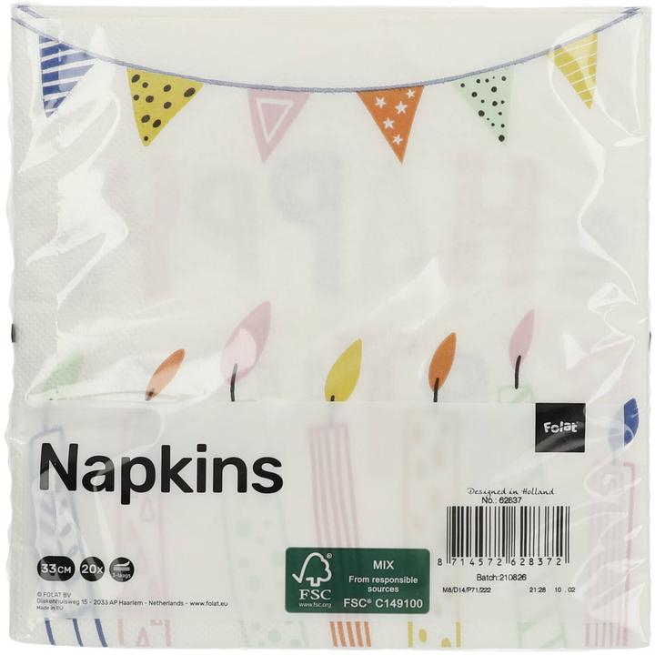 Produktbild Folat Papierservietten (20 Stk., 33 x 33 cm)