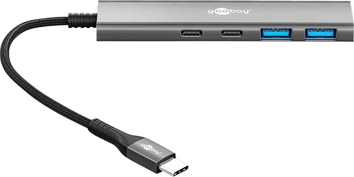 Actual product image Goobay Slim 4-Port USB-Hub, USB-C auf USB-C/USB-A, 5 Gbit/s (USB-C, 4 Ports)