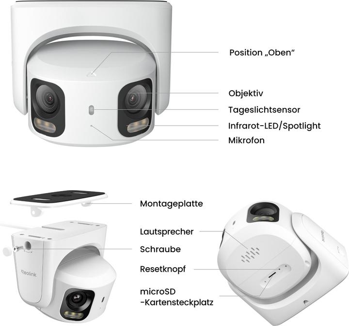 Produktbild Reolink RP-PCT8MD professionelle 4K PoE-Kamera (3840 x 2160 Pixels)