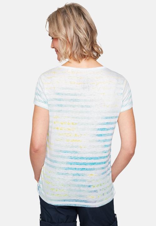 Immagine prodotto Soccx Shirt Streifenshirt mit Ausbrenner-Effekten, V-Ausschnitt und Label Print im Used Look (XS)