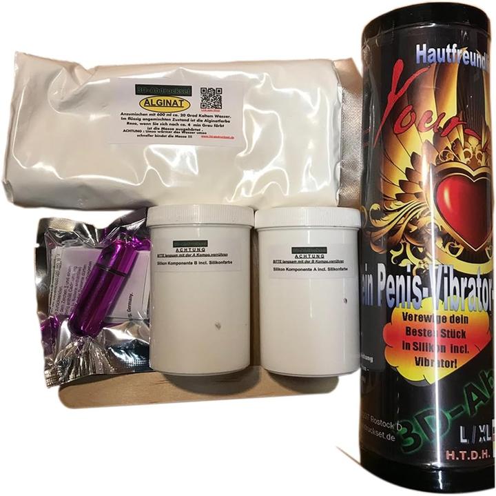 Your-Dildo Vibrateur Kit d'empreintes de pénis, 3 x alginate