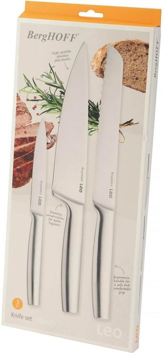Produktbild BergHoff Messer-Set Leo Legacy 3-teilig Silber, Typ
