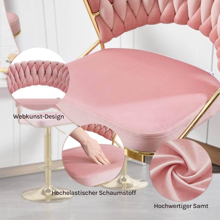 Produktbild Woltu 2x Barhocker höhenverstellbar