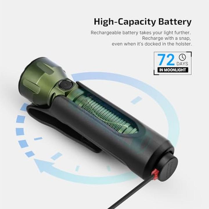 Immagine prodotto Olight Torcia tattica ricaricabile con 134.000 candela, 730m portata, 6 modalità, 197g (13.80 cm, 1350 lm)