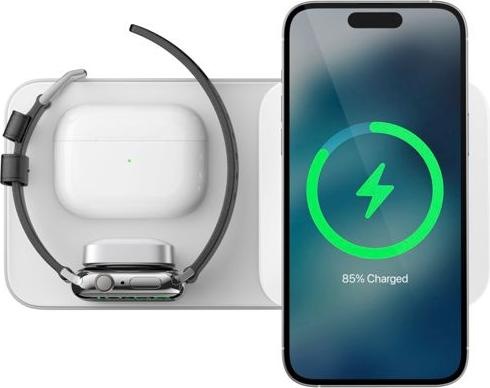 Actual product image Nomad Base One Max 3:1 with MagSafe Silver (15 W)
