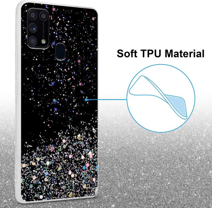 Actual product image Cadorabo TPU cover with glitter for Samsung Galaxy M31 (Samsung Galaxy M31)