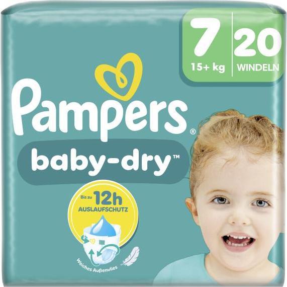 Actual product image Pampers Baby Dry Gr.7 Extra Large 15+kg Single Pack Windeln (Size 7, 20 pcs.)