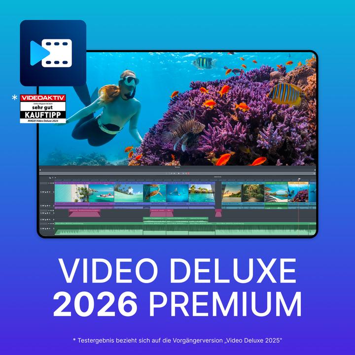 Magix Video deluxe 2026 Premium Download Code (1 User, 1 Geräte/User, unbegrenzt)