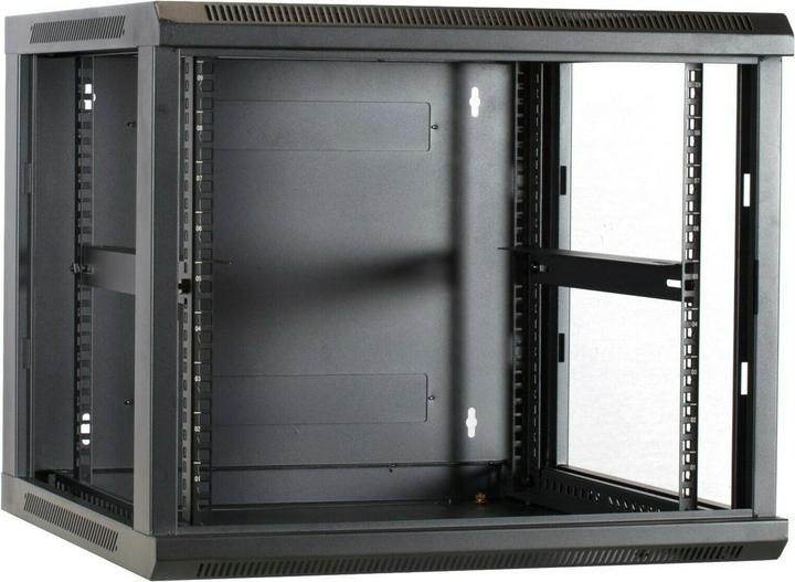 Actual product image Dsit 9 U server cabinet, 19" wall-mounted housing with glass door (WxDxH) 600 x 600 x 501 mm (9 RU, 19 inch rack)