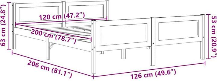 Image du produit vidaXL Bettrahmen (120 x 200 cm)