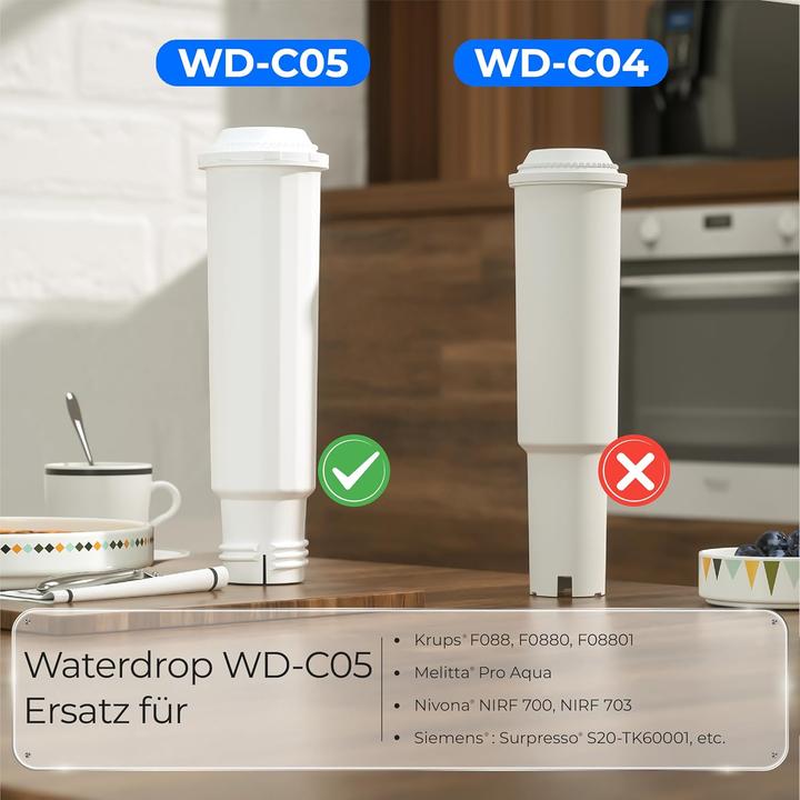 Produktbild Waterdrop 4er-Pack Kaffee-Wasserfilterpatronen (4x)