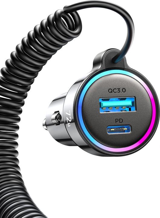 Image du produit Joyroom Chargeur de voiture filaire 3 en 1 (55W)