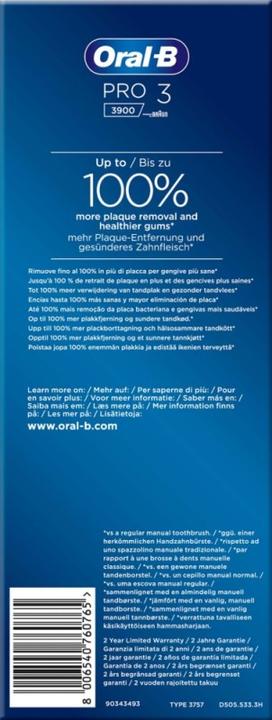 Produktbild Oral-B Pro 3 3900 (Oszillierende Zahnbürste)