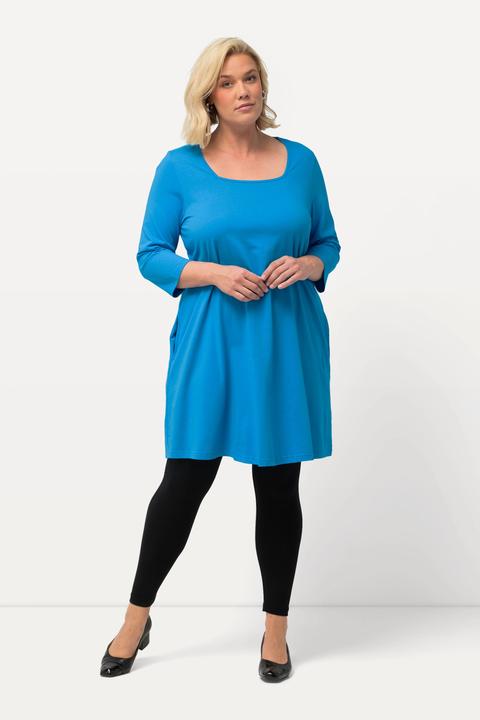 Produktbild Ulla Popken Longshirt, A-Linie, Carré-Ausschnitt, 3/4-Arm (56)