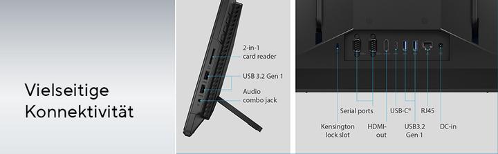 Produktbild ASUS AiO E1 15.6" Touch N4500 4 128 black E1600WKAT-BMR106X W11P (128 GB, 4 GB, Intel Celeron N4500)
