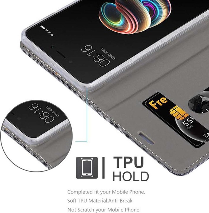 Produktbild Cadorabo Book Jeans Optik Cover (Xiaomi Redmi 5A)