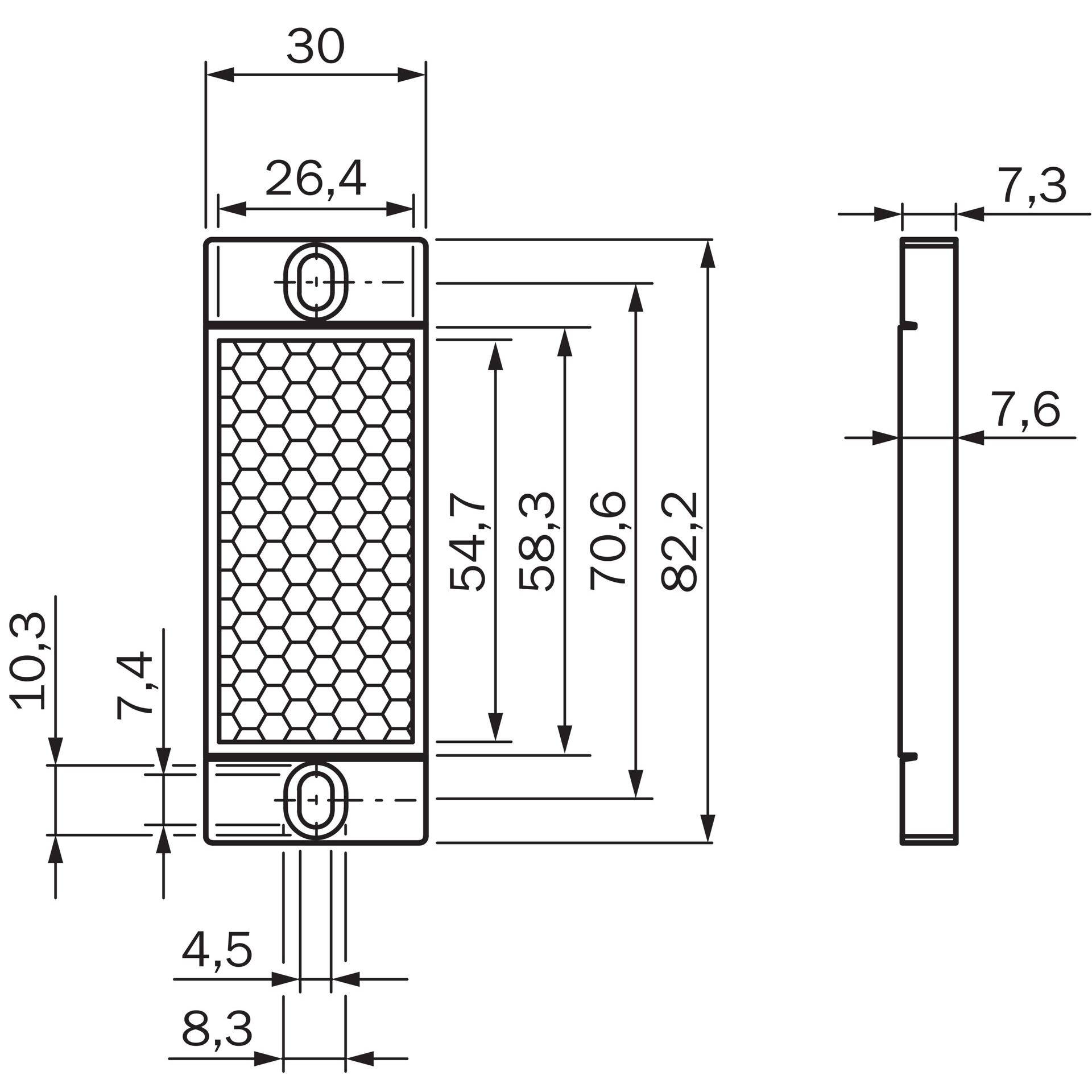 Thumbnail - Sick, Zubehör Steuerungstechnik, Reflektor 82x30mm PL30A