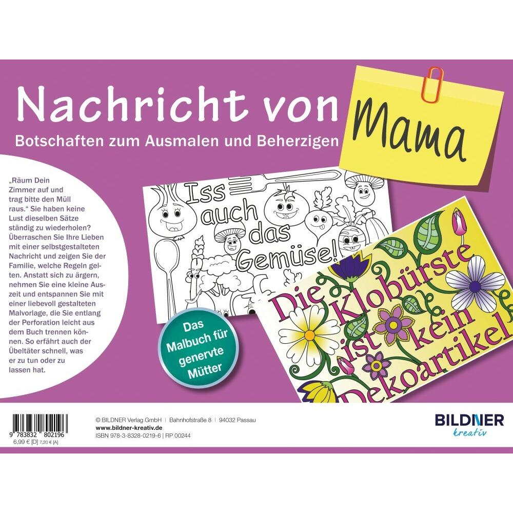 Thumbnail - Bildner Das Malbuch für Erwachsene: Nachricht von Mama!