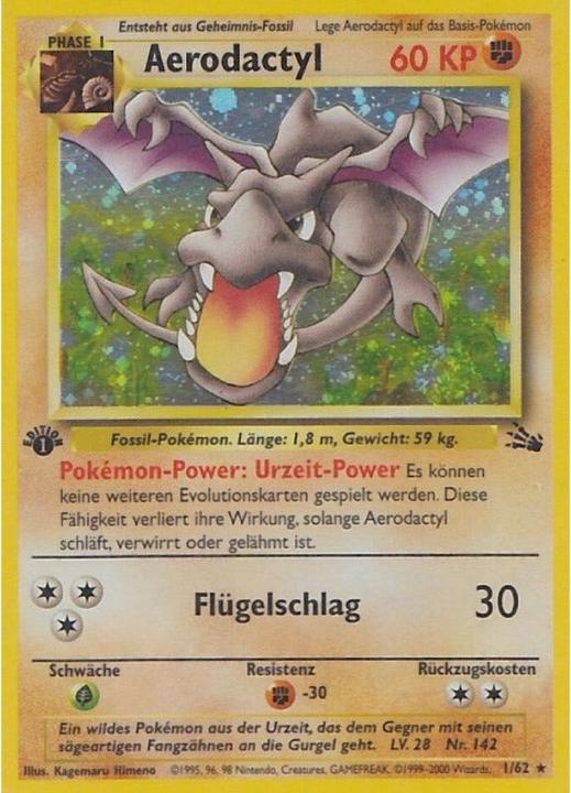Produktbild Pokémon Fossil Sealed 1st Edition Booster DE (Deutsch, Booster Pack)