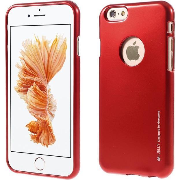 Goospery i Jelly Metal Series (Apple iPhone 6s Plus, Apple iPhone 6 Plus), Smartphone Hülle, Rot