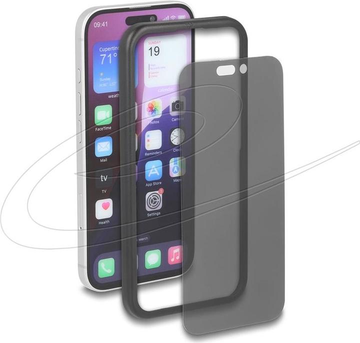 Produktbild Delock Schutzfolie für iPhone 16 mit Sichtschutz aus gehärte (1 Stk., Apple iPhone 16)