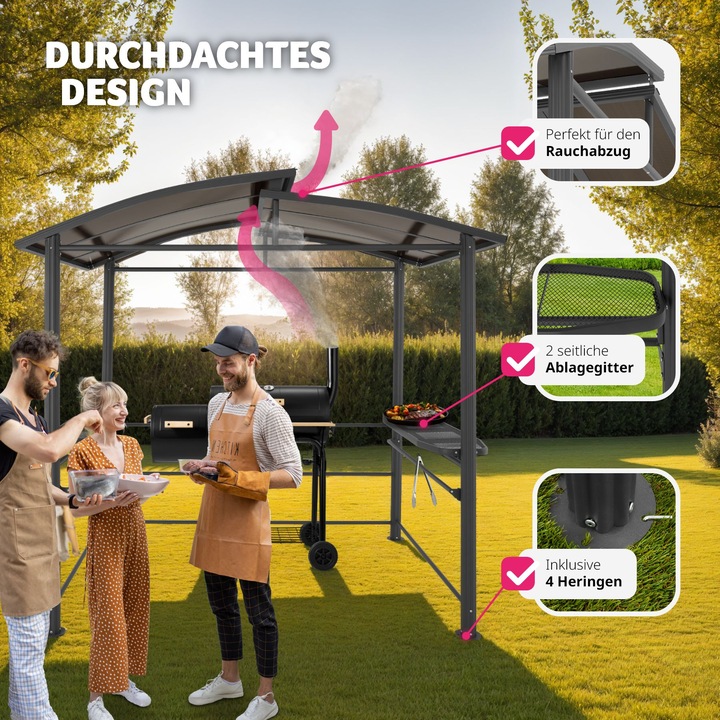 Image du produit tectake Barbecue Pavilion Asado | 240x150x234cm (240 cm, 150 cm)