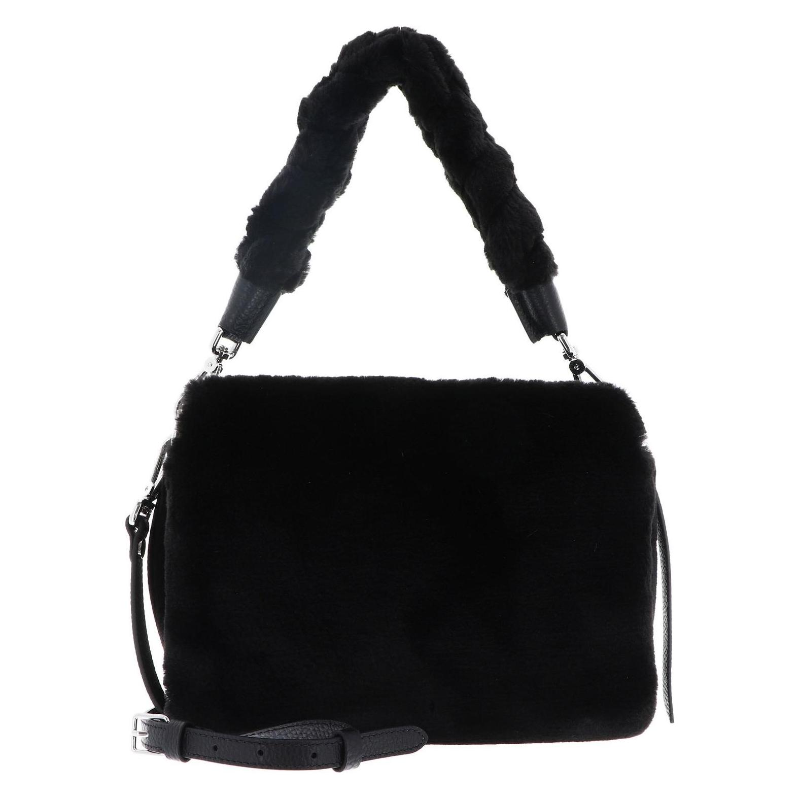Coccinelle, Damen, Handtasche, Boheme Synthetic Fur Handbag, Schwarz