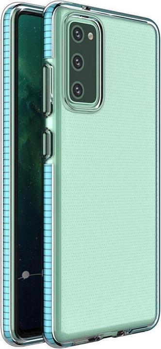 Produktbild Hurtel Spring Case clear TPU gel protective cover with colorful frame for Samsung Galaxy A72 4G light blue (Samsung Galaxy A72)