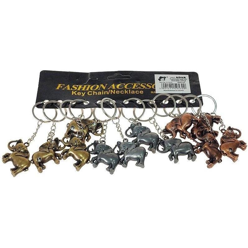 Adar, Portachiavi, Elefanten-Schlüsselanhänger aus Metall (12 Stück)