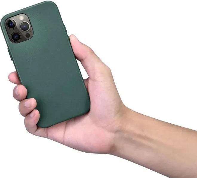 Immagine prodotto iCarer iPhone 12/12 Pro - Echtleder Back Cover Etui, grün (RIX1206) (Apple iPhone 12, Apple iPhone 12 Pro)
