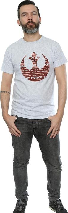 Immagine prodotto Star Wars Rogue One I'm One With The Force Alliance Emblem Red Maglietta Uomo (XL)