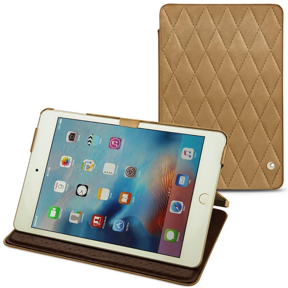 Noreve Lederschutzhülle horizontal (IPad Mini 4), Tablet Hülle, Braun