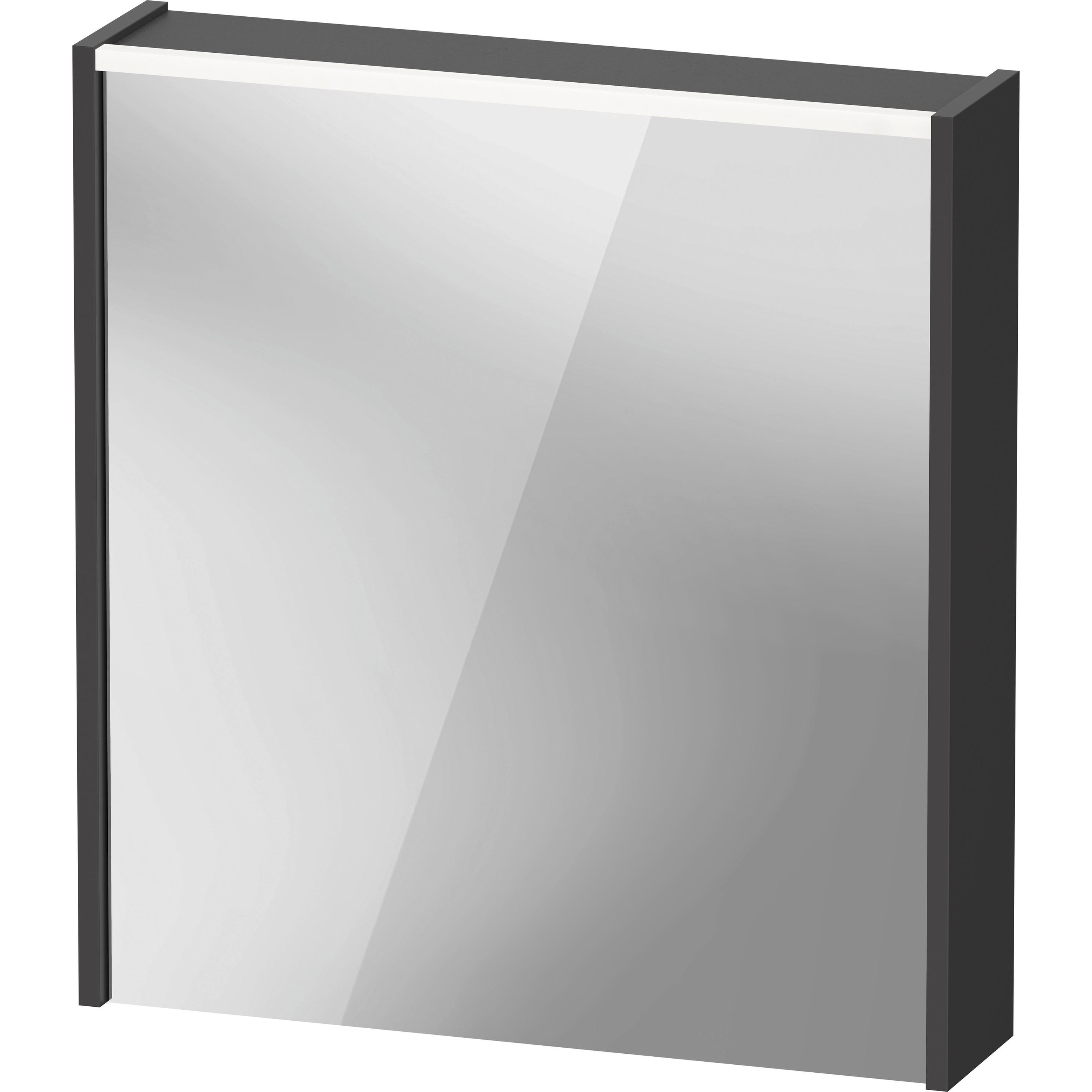 Duravit, Spiegelschrank, D-Code Spiegelschrank, Steckdose Typ J (CH, LI), 1 Tür mit Anschlag links, LED-Lichtfeld ob