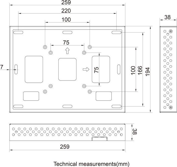 Produktbild DSS Monitor Rahmen,Wandmontage, weiss 10"/0488