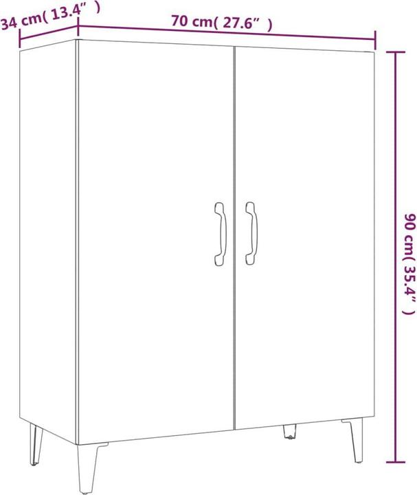 Image du produit vidaXL Sideboard (70 x 34 x 90 cm)
